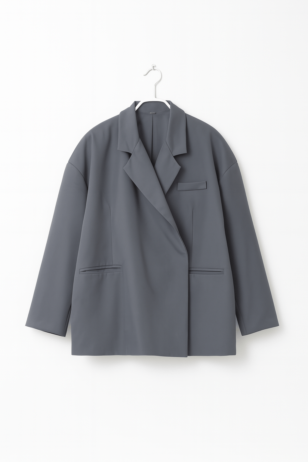 Blazer oversize mujer solapas muesca bolsillos vivo manga larga sastre - Maja