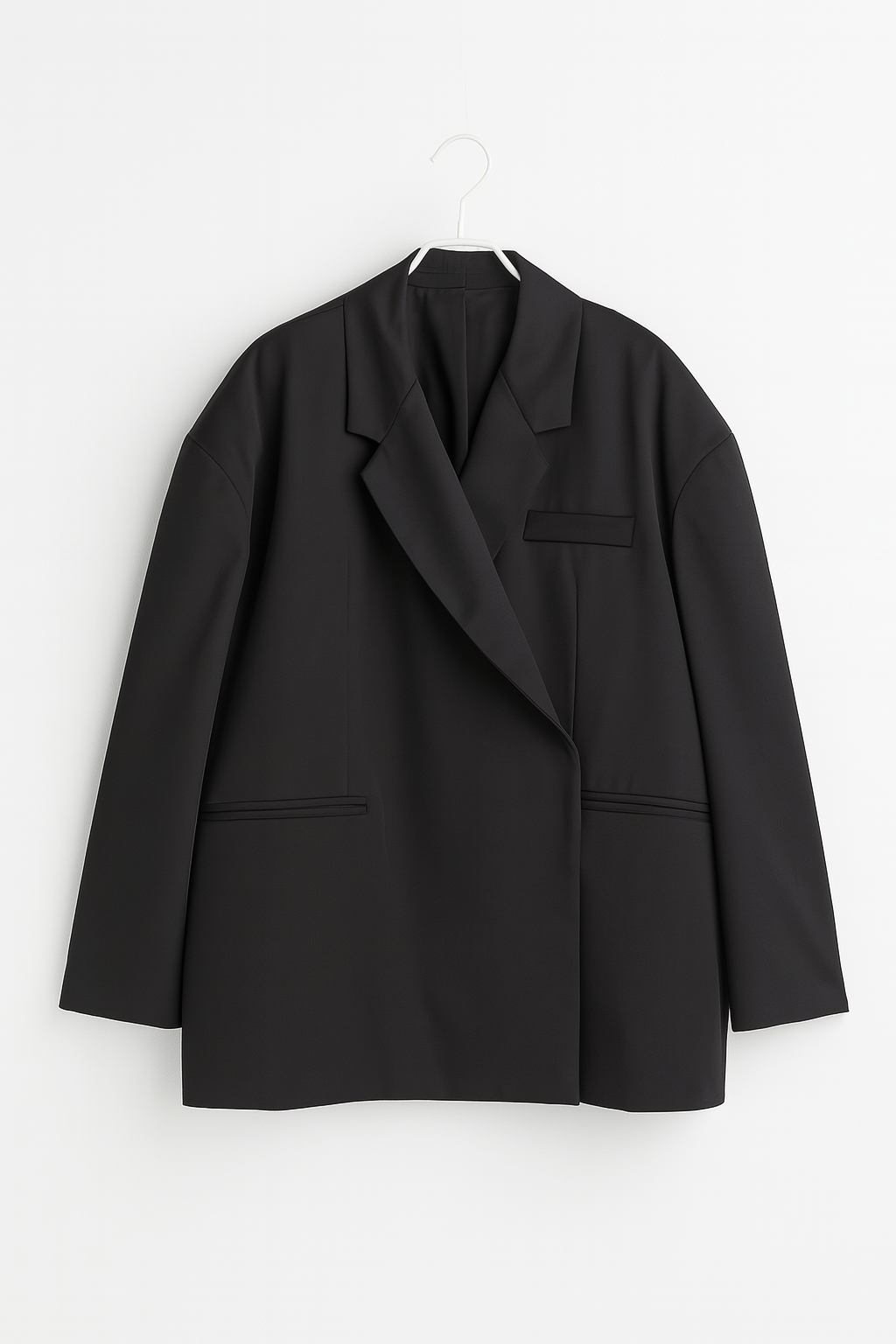 Blazer oversize mujer solapas muesca bolsillos vivo manga larga sastre - Maja
