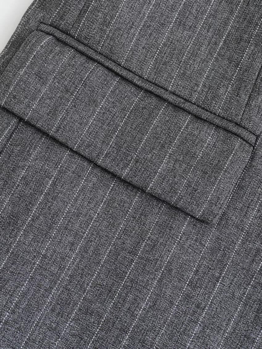 Blazer oversize mujer gris dos botones solapas clásicas otoño elegante - Jana