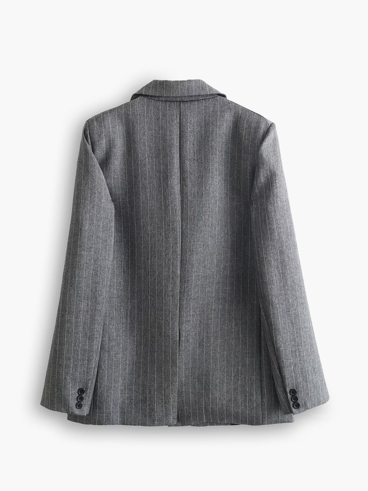 Blazer oversize mujer gris dos botones solapas clásicas otoño elegante - Jana