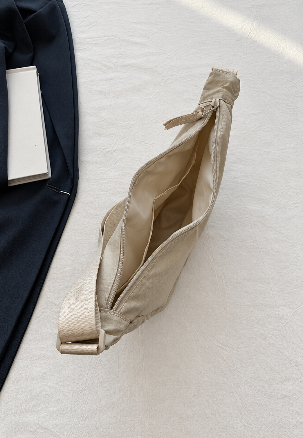 Bolso bandolera mujer nylon media luna correa ajustable cruzado casual diario - Apolline
