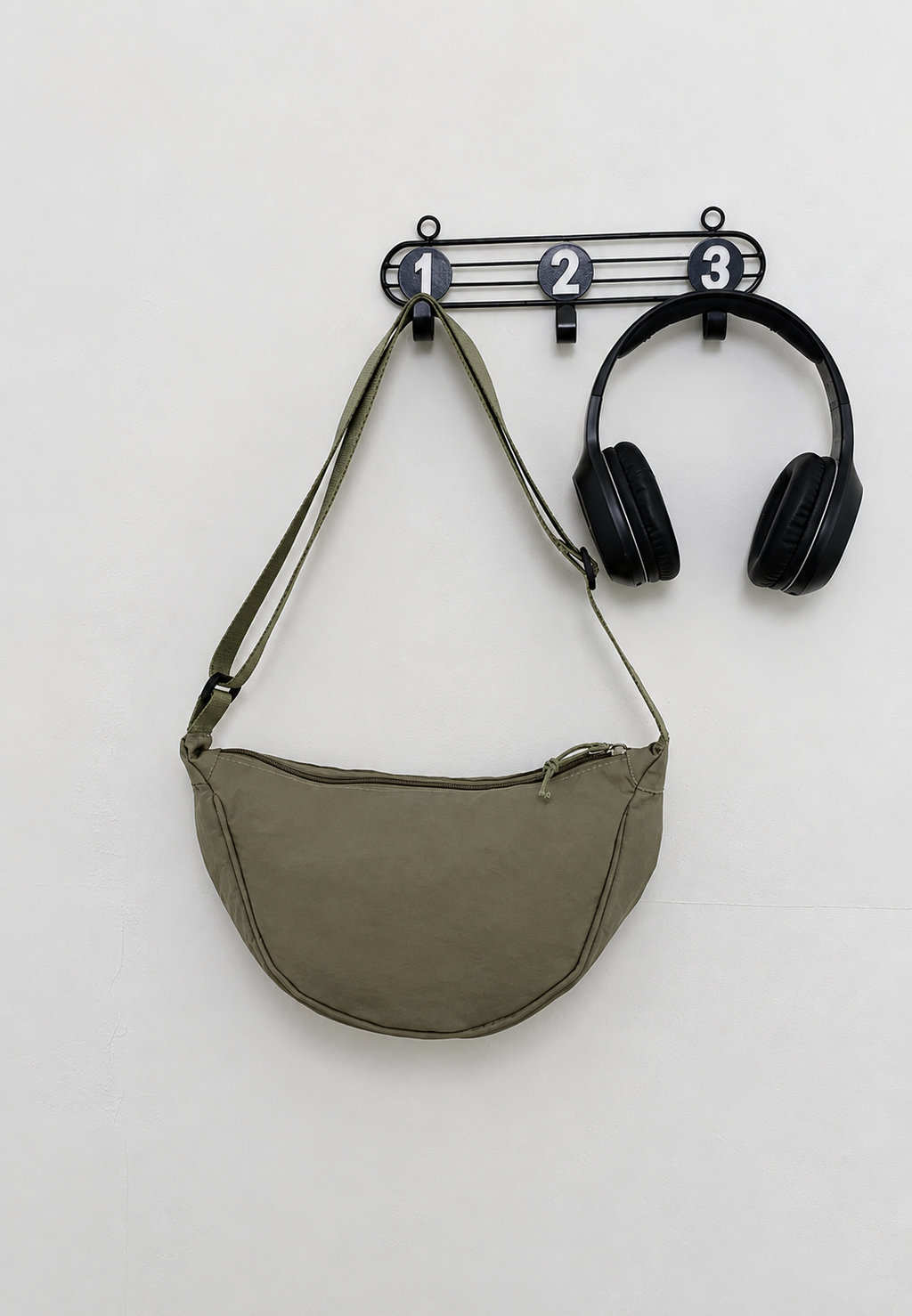 Bolso bandolera mujer nylon media luna correa ajustable compacto casual - Nerea