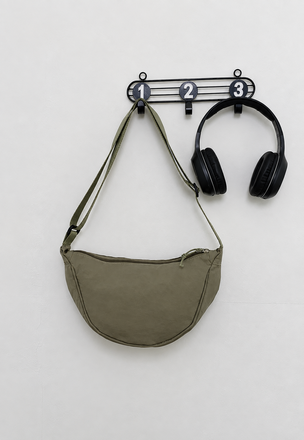 Bolso bandolera mujer nylon media luna correa ajustable compacto casual - Nerea