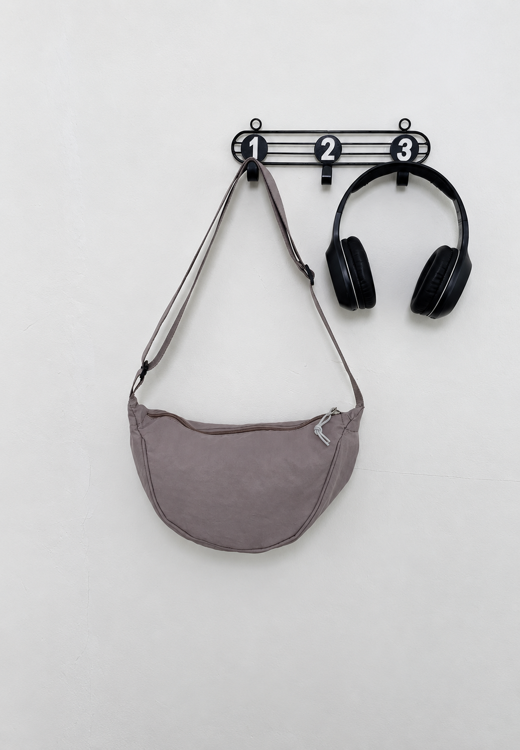Bolso bandolera mujer nylon media luna correa ajustable compacto casual - Nerea