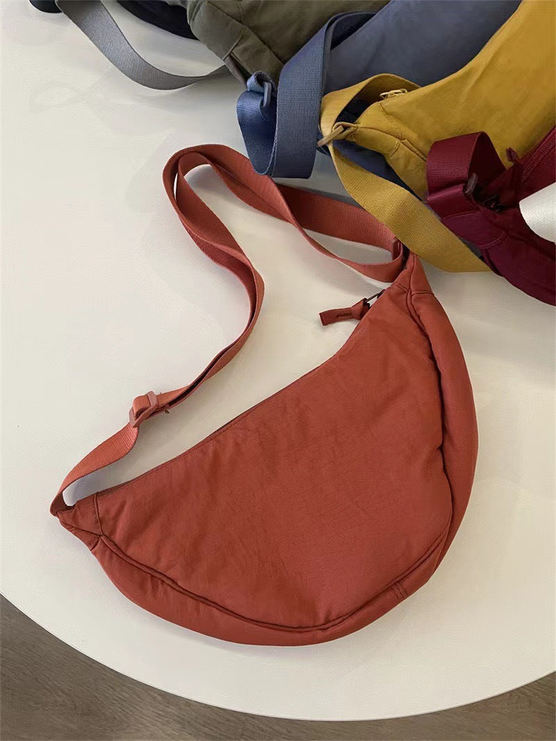 Bolso hombro mujer curvado correa ancha regulable compacto viajes casual - Clémence