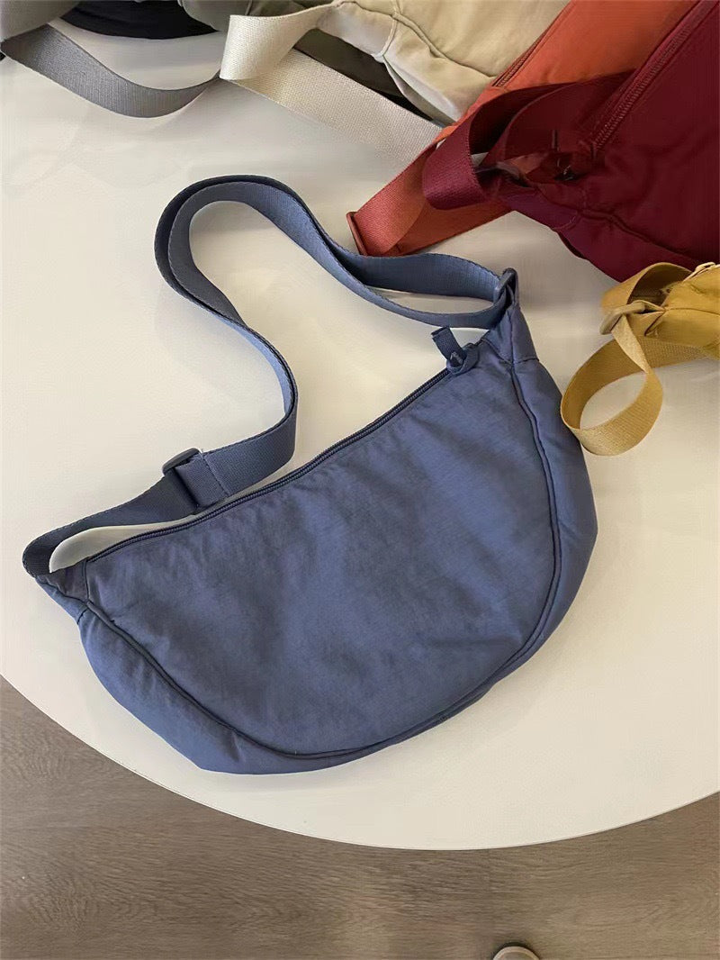 Bolso hombro mujer curvado correa ancha regulable compacto viajes casual - Clémence