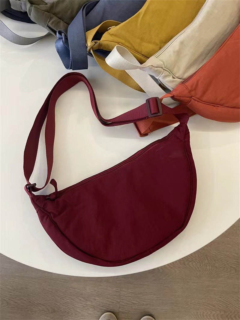 Bolso hombro mujer curvado correa ancha regulable compacto viajes casual - Clémence