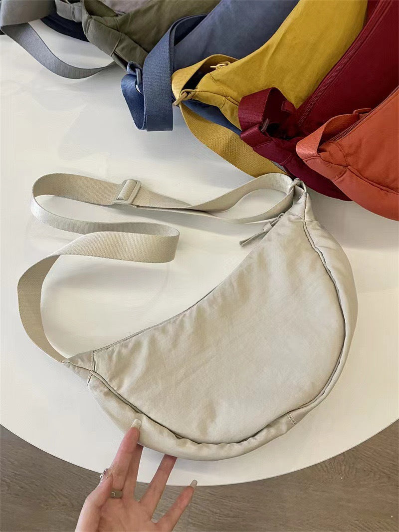 Bolso hombro mujer curvado correa ancha regulable compacto viajes casual - Clémence