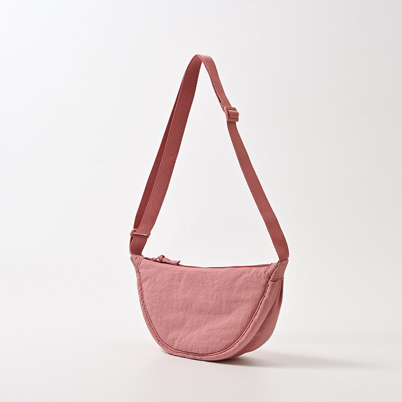 Bolso hombro mujer curvado correa ancha regulable compacto viajes casual - Clémence