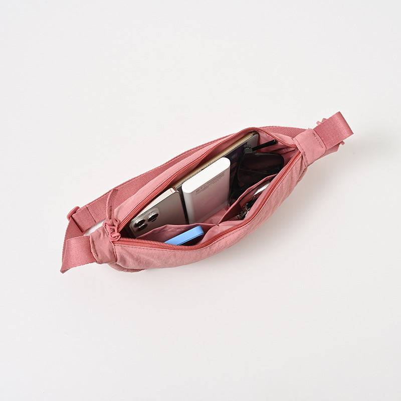 Bolso hombro mujer curvado correa ancha regulable compacto viajes casual - Clémence