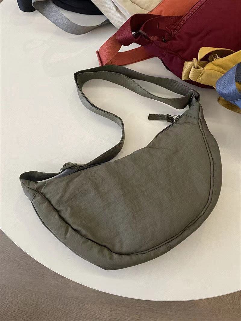 Bolso hombro mujer curvado correa ancha regulable compacto viajes casual - Clémence