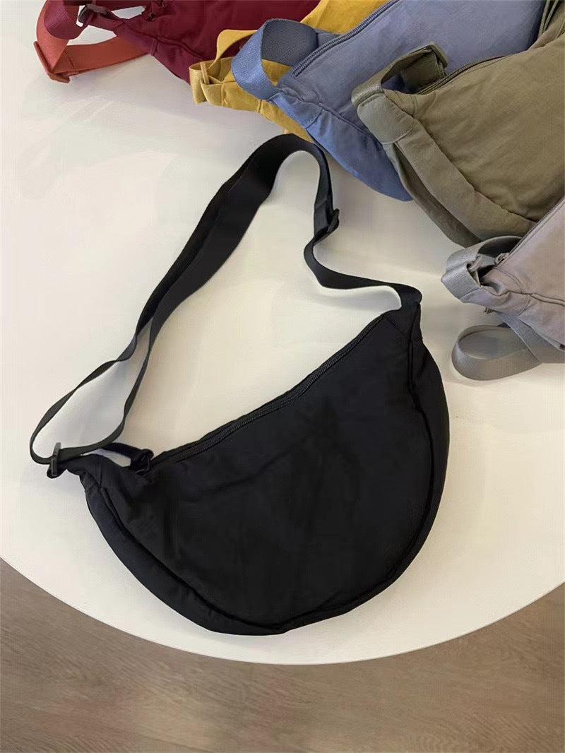 Bolso hombro mujer curvado correa ancha regulable compacto viajes casual - Clémence