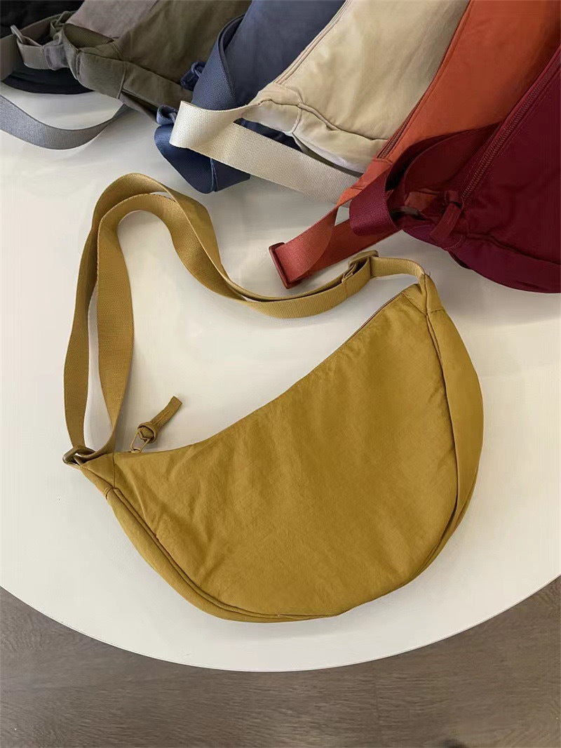 Bolso hombro mujer curvado correa ancha regulable compacto viajes casual - Clémence