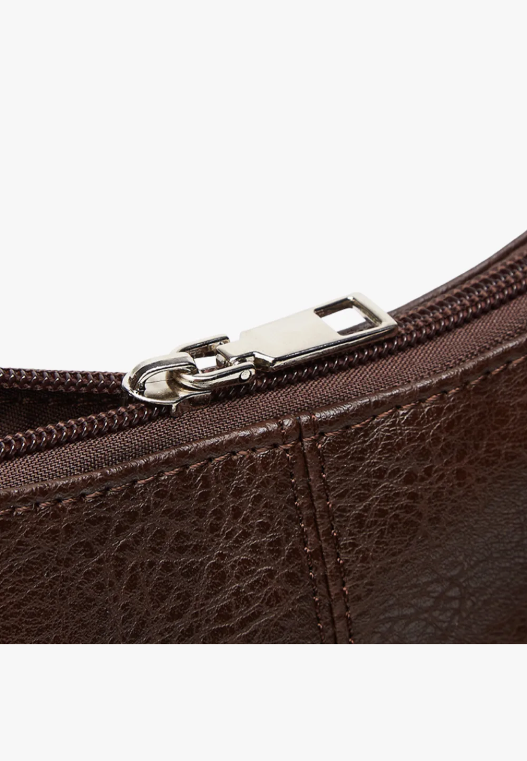 Bolso hombro mujer efecto piel asas cortas correa larga diseño liso - Bertille
