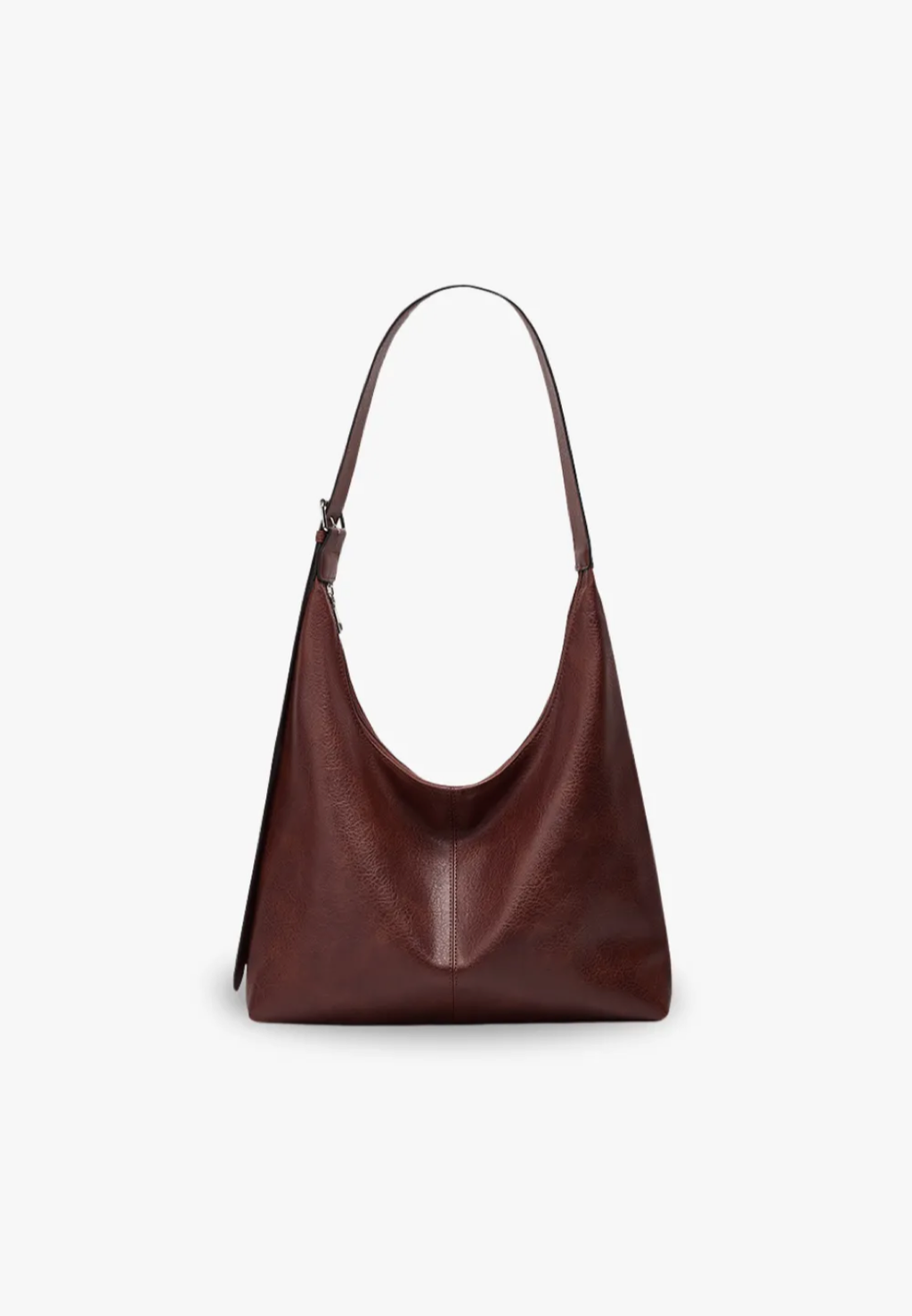 Bolso hombro mujer efecto piel asas cortas correa larga diseño liso - Bertille