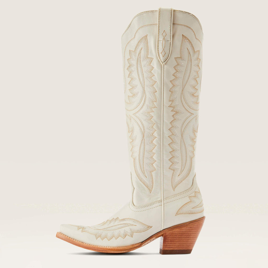Botas cowboy mujer caña alta bordados western puntera afilada tacón ancho - Annelie