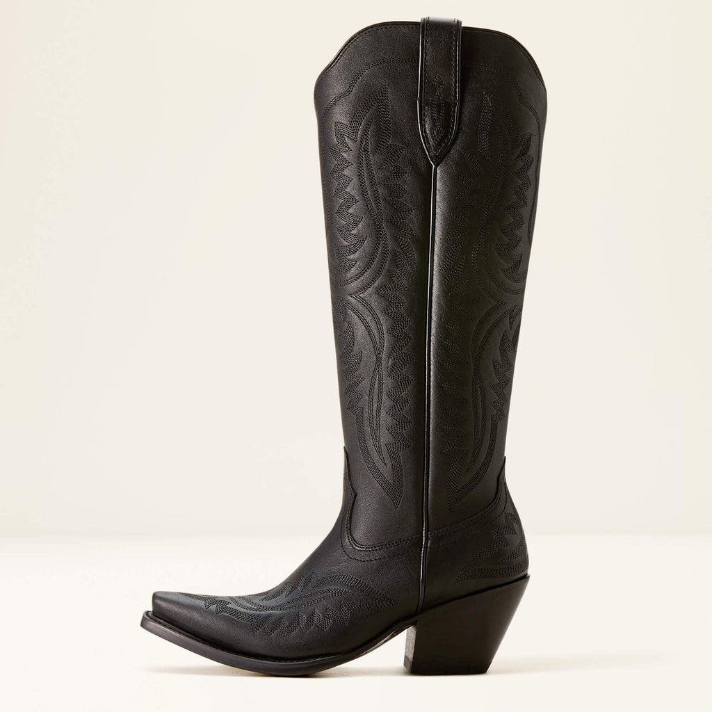 Botas cowboy mujer caña alta bordados western puntera afilada tacón ancho - Annelie
