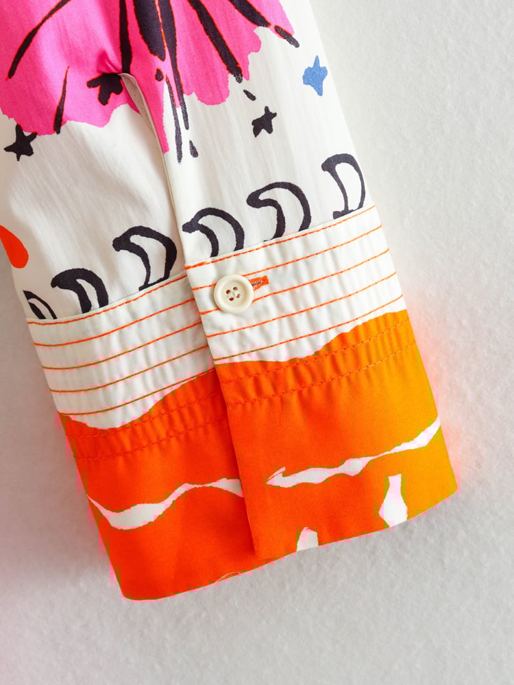 Vestido camisero maxi con estampado para mujer - Cailin