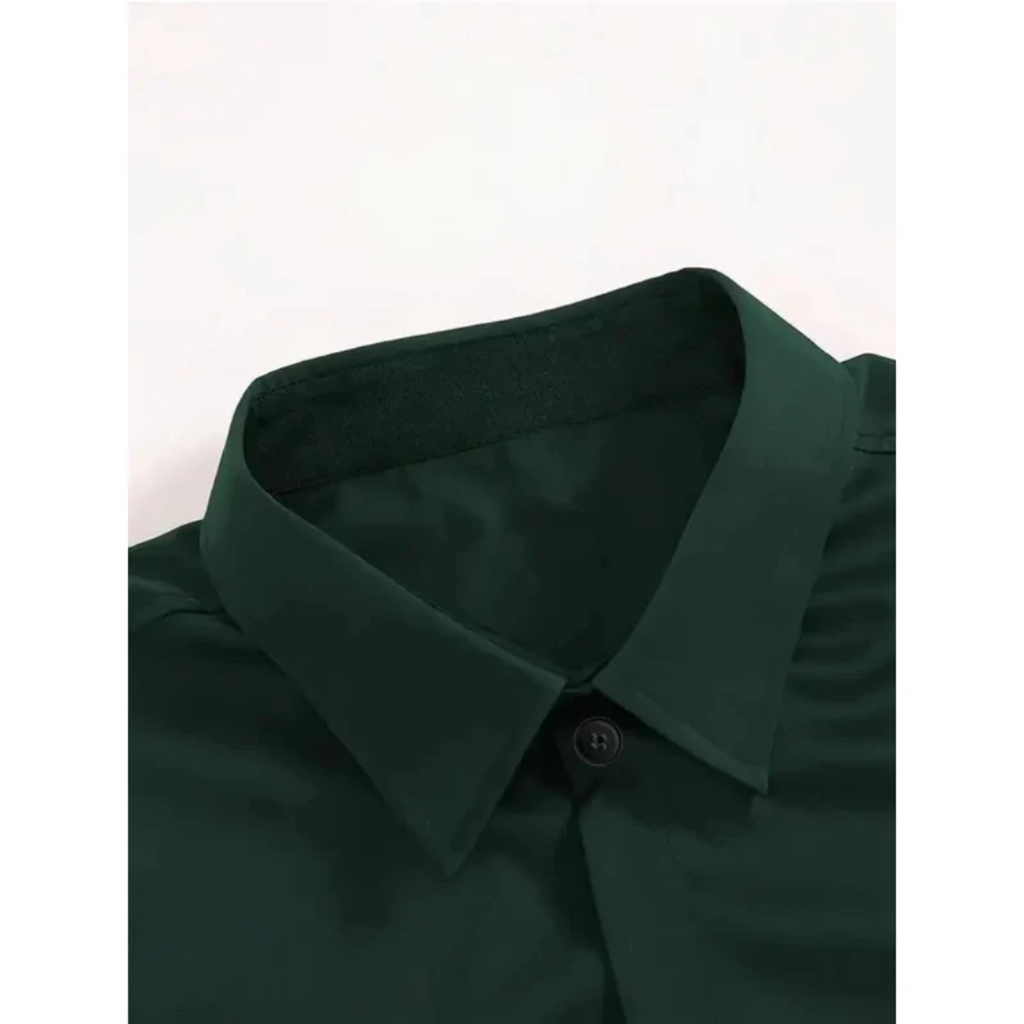 Camisa hombre manga larga slim fit cuello clásico botonadura frontal sin bolsillo - Heinrich