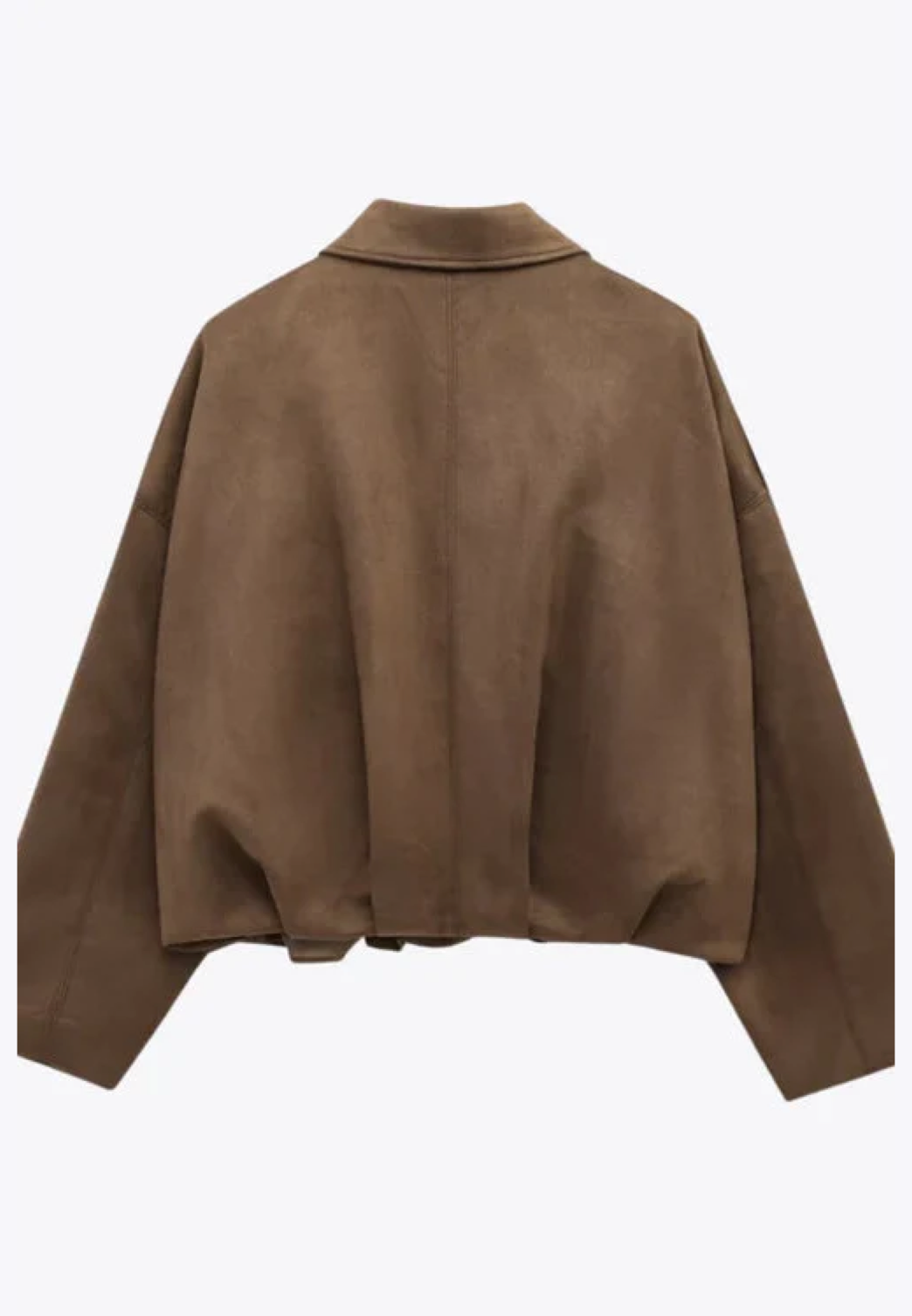 Cazadora bomber mujer efecto ante cuello camisero amplia alternativa americana - Ottilie