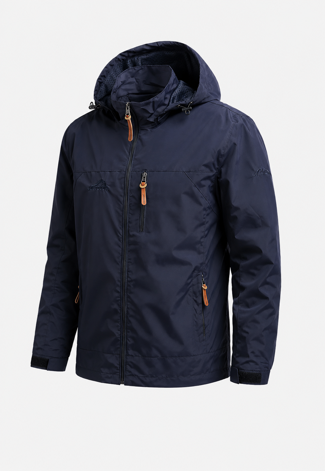 Chaqueta cortavientos hombre impermeable capucha integrada bolsillos cremallera - Jost