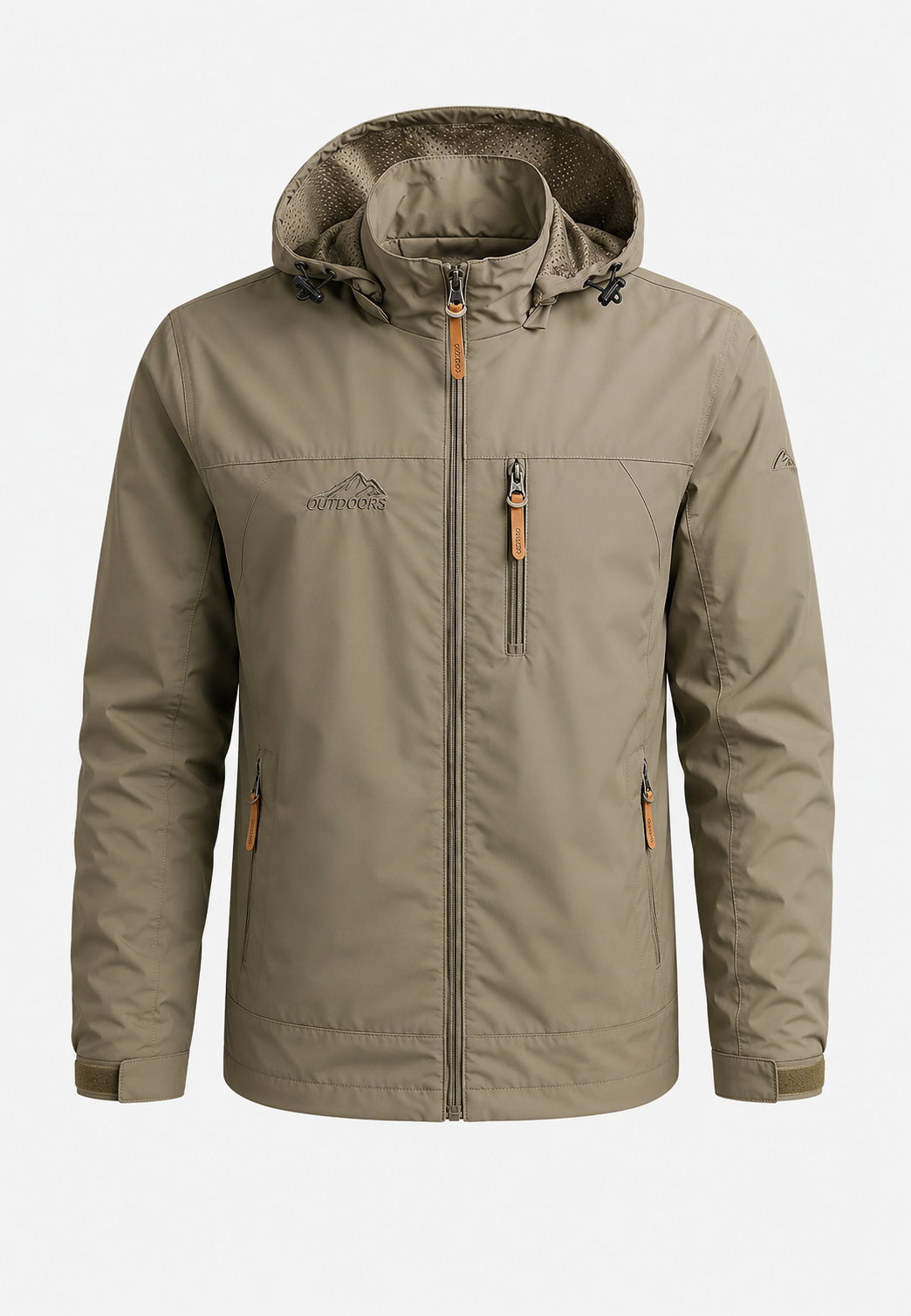 Chaqueta cortavientos hombre impermeable capucha integrada bolsillos cremallera - Jost