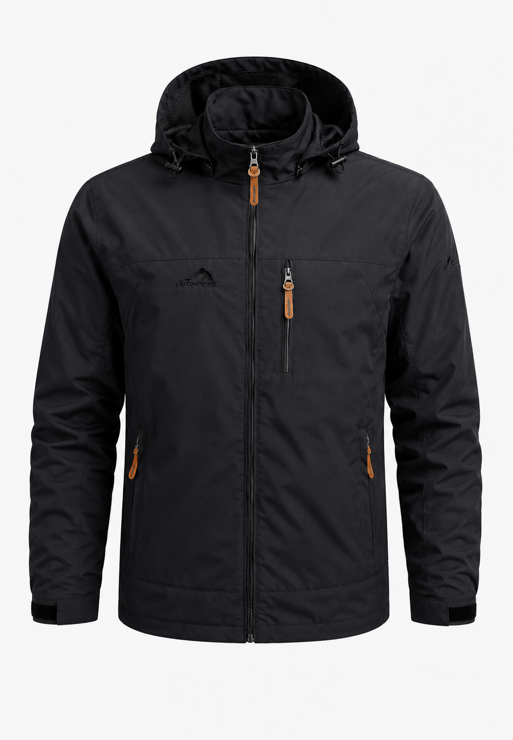 Chaqueta cortavientos hombre impermeable capucha integrada bolsillos cremallera - Jost
