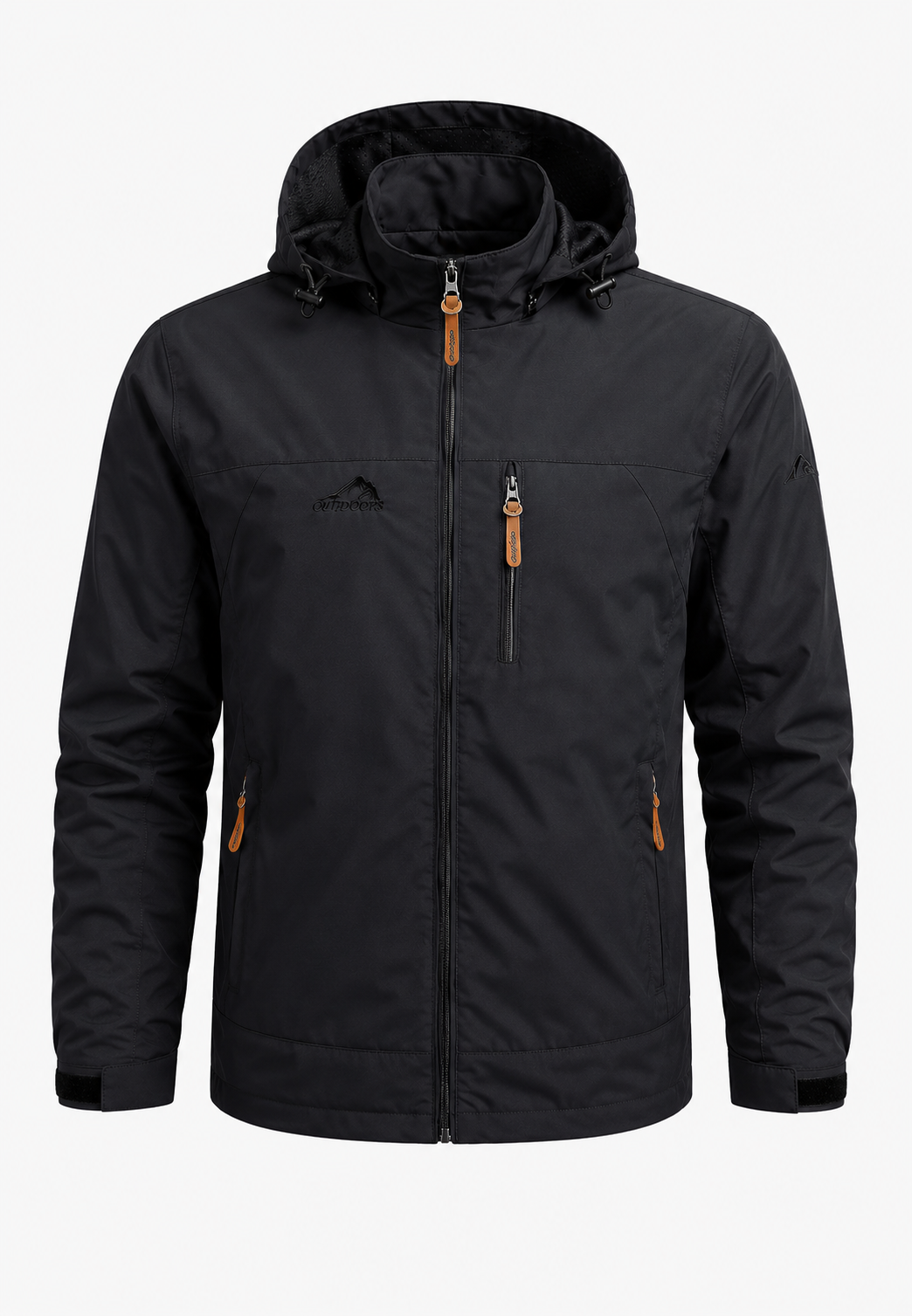 Chaqueta cortavientos hombre impermeable capucha integrada bolsillos cremallera - Jost