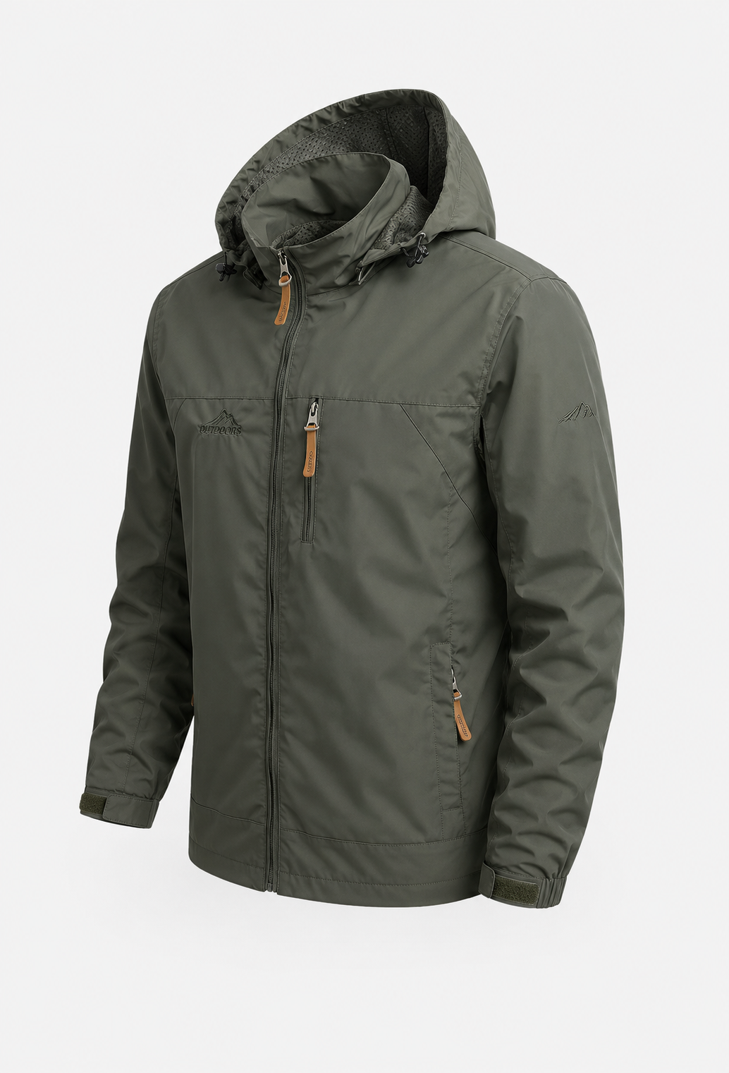 Chaqueta cortavientos hombre impermeable capucha integrada bolsillos cremallera - Jost