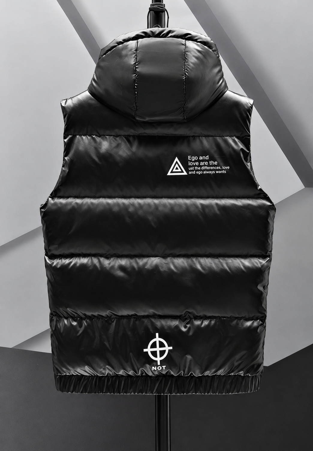 Chaleco acolchado hombre capucha ajustable acabado brillante streetwear urbano - Keldan