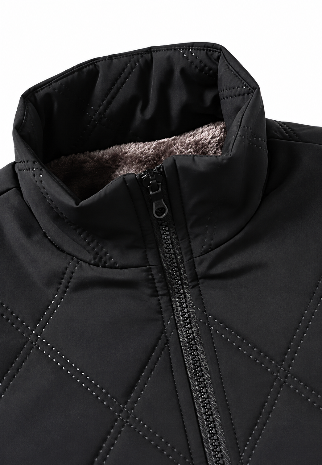 Chaqueta acolchada hombre cuello alto interior borreguito cálida invierno - Valdemar