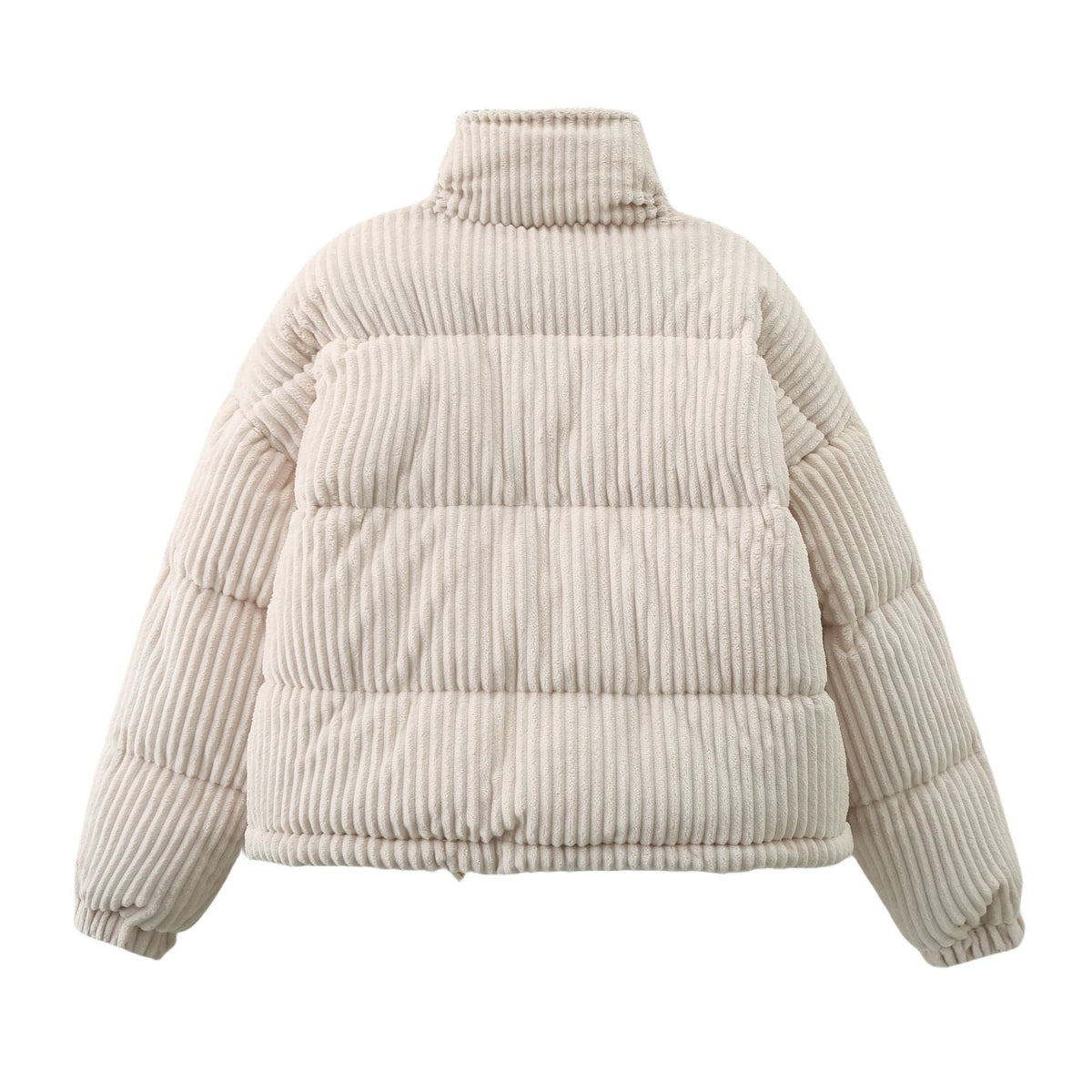 Chaqueta acolchada pana mujer cuello alto corte amplio cálida volumen invierno - Marit