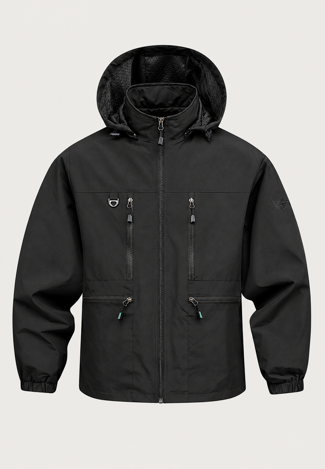 Chaqueta hombre outdoor capucha ajustable cuatro bolsillos ligera corte recto - Ardel
