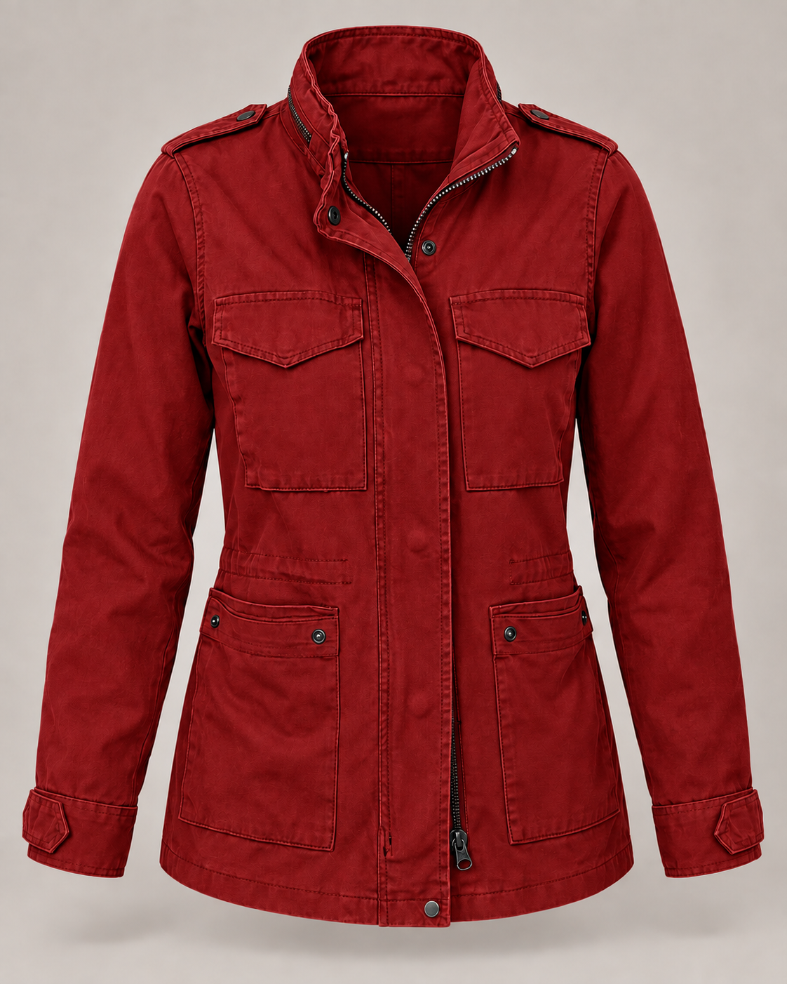 Chaqueta ligera mujer cuello alto bolsillos corte recto práctica otoño - Tilda