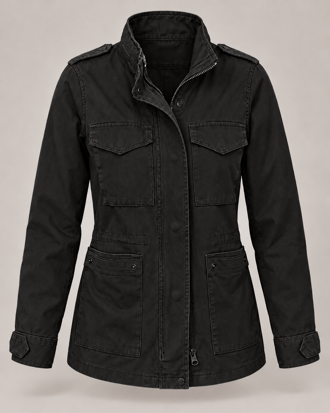 Chaqueta ligera mujer cuello alto bolsillos corte recto práctica otoño - Tilda