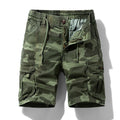 Shorts cargo camuflaje con bolsillos laterales para hombre - Carson