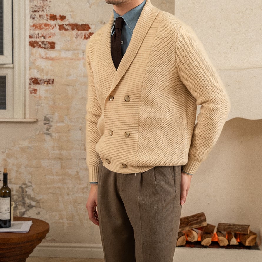 Cardigan de lujo de punto para hombre - Lizandro