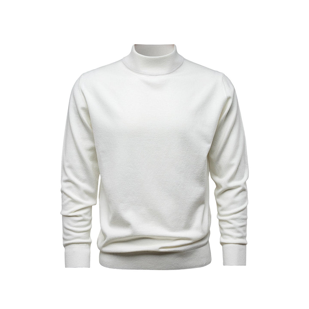 Suéter hombre de punto cuello alto efecto lana suave silueta regular vestuario versátil