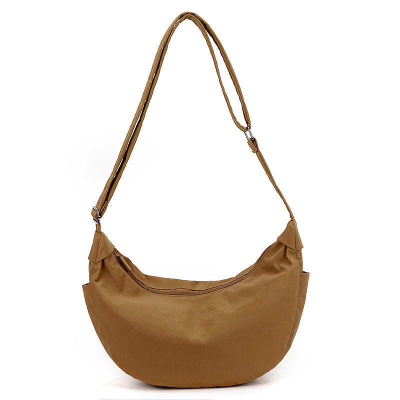 Bolso hombro mujer media luna gran capacidad correa ajustable amplio diario - Manon