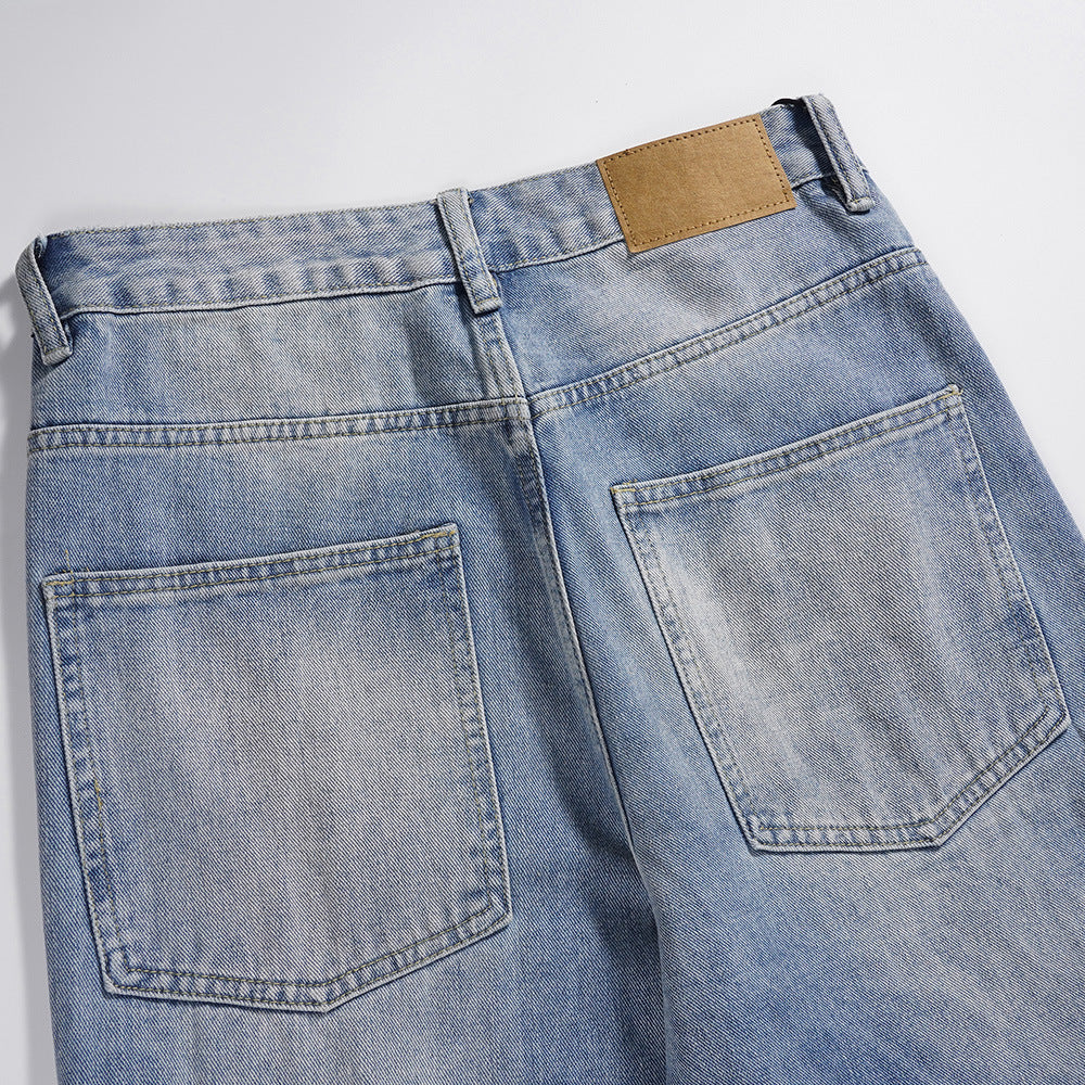 Jeans cargo rectos utilitarios para hombre - Falko