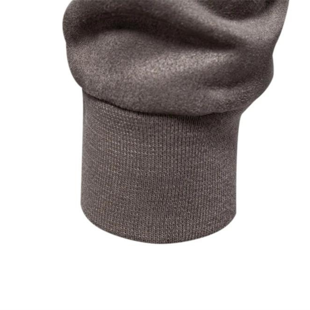 Chaqueta bomber hombre con cierre de botones y cuello corto corte recto largo a la cadera