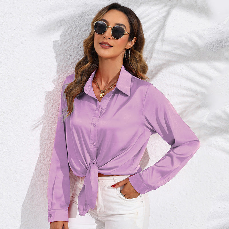 Blusa casual de mujer con cierre de botones - Lirena