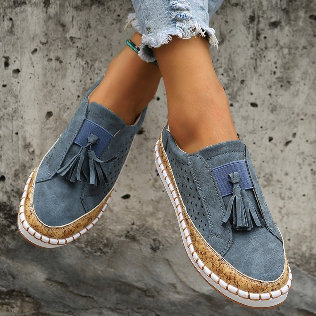 Zapatos loafers planos con borlas para mujer - Madison