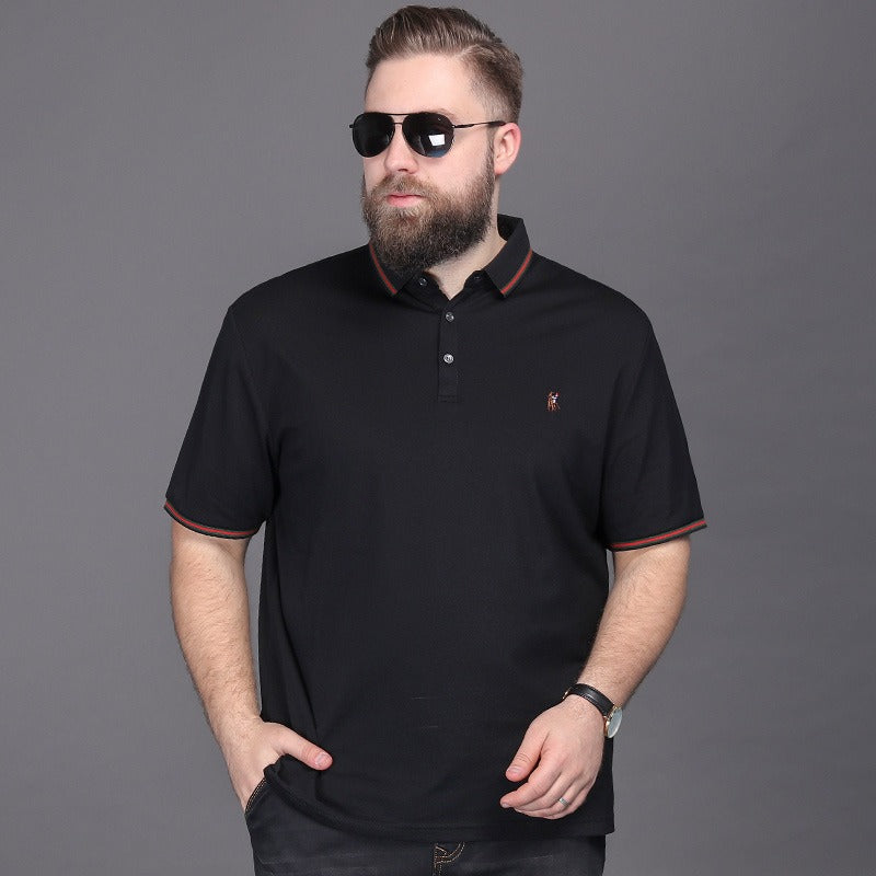 Polo hombre algodón piqué clásico con cuello y puños en contraste cierre de botones