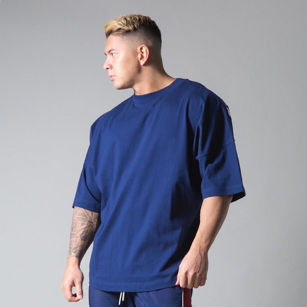 Camiseta hombre algodón corte holgado manga corta para uso diario transpirable y cómoda