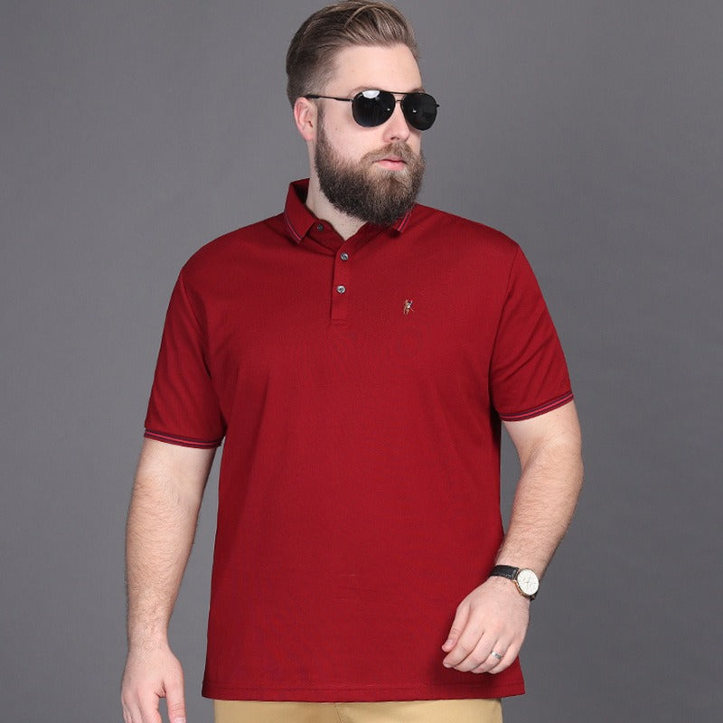 Polo hombre algodón piqué clásico con cuello y puños en contraste cierre de botones