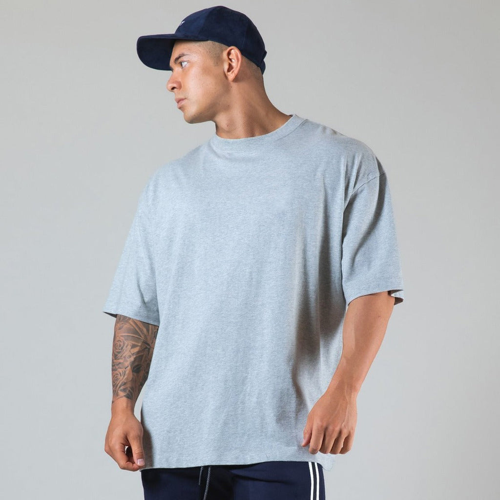 Camiseta hombre algodón corte holgado manga corta para uso diario transpirable y cómoda