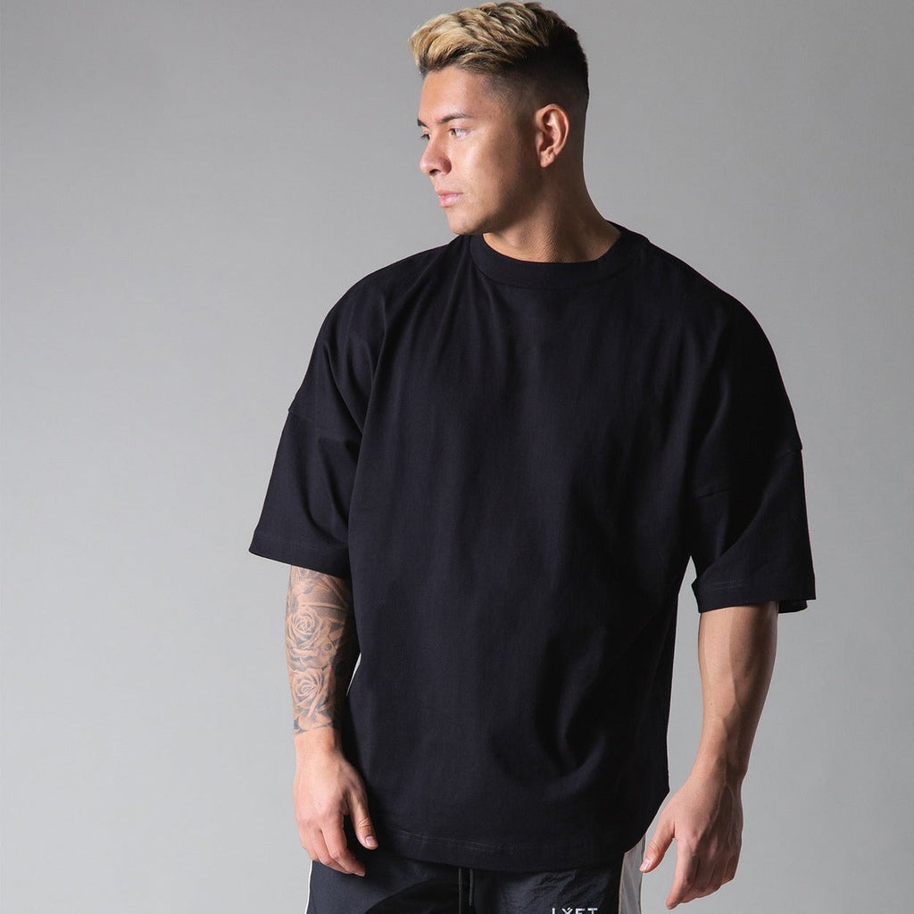 Camiseta hombre algodón corte holgado manga corta para uso diario transpirable y cómoda