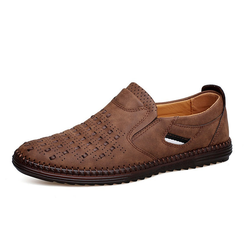 Zapatos slip-on de piel perforada para hombre - Dalton