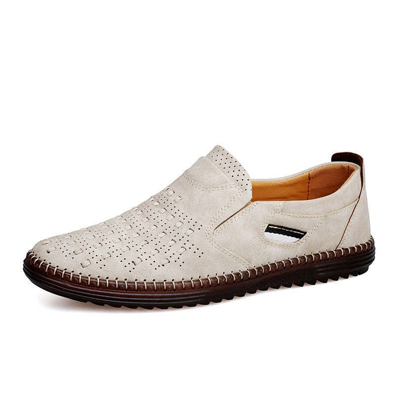 Zapatos slip-on de piel perforada para hombre - Dalton